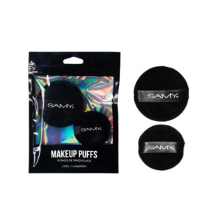 POMOS SAMY  DE MAQUILLAJE  REDONDOS   X 2 UNDS