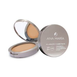 POLVO ANA MARIA ACLARANTE Y HUMECTANTE AVELLANA CAJA GRIS